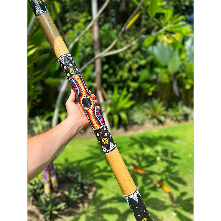 LIDAH® Rain Stick in de hand gehouden