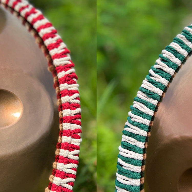 Twee Handpan-Touwen rond Stainless Steel Handpannen