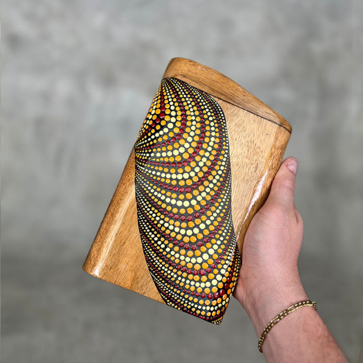 Teakhouten Box Didgeridoo met diepe, aardende klank