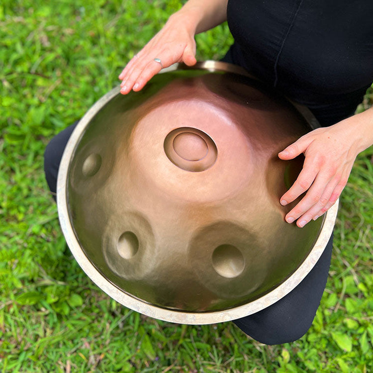 LIDAH® Mini Handpan handgemaakt in Bali voor reizen en ontspanning