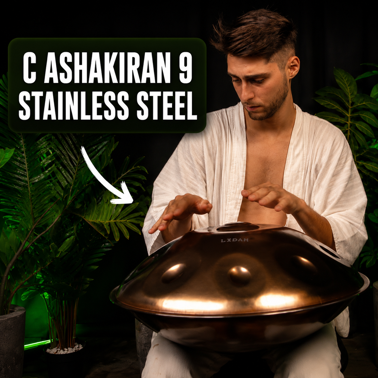 C ashakiran handpan being played in the studio