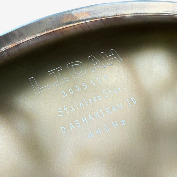 Lidah Handpan is engraved with the Name of The Handpan Scale