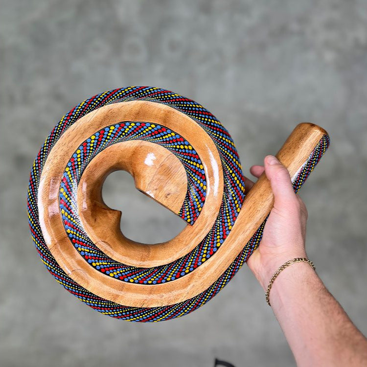 Paarse LIDAH® Spiral Didgeridoo Studio-afbeelding